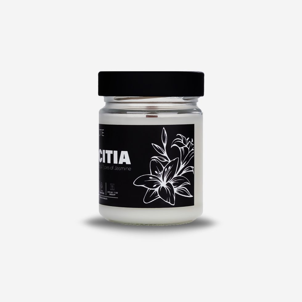 Cereus Nocte Pudicitia Zambak Kokulu Cam Kavanoz Doğal Soya Mum