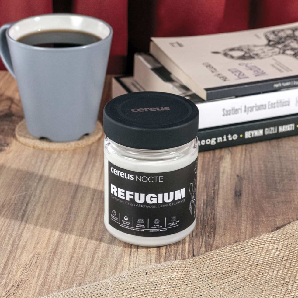 Cereus Nocte Refugium Bebek Pudrası Kokulu Cam Kavanoz Doğal Soya Mum