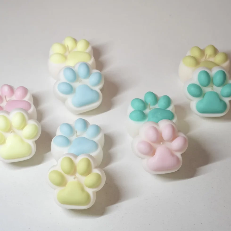 Cereus Pati Figürlü Pembe Renk Kokulu Dekoratif Doğal Soya Mum