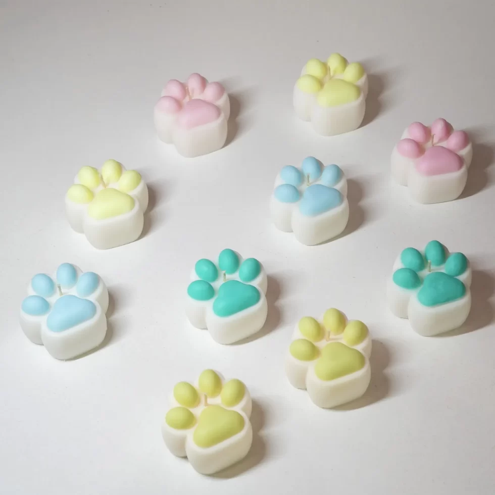 Cereus Pati Figürlü Sarı Renk Kokulu Dekoratif Doğal Soya Mum