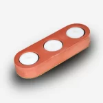 Cereus Inytium Serisi Üçlü Kiremit Renk Beton Tealight Mumluk