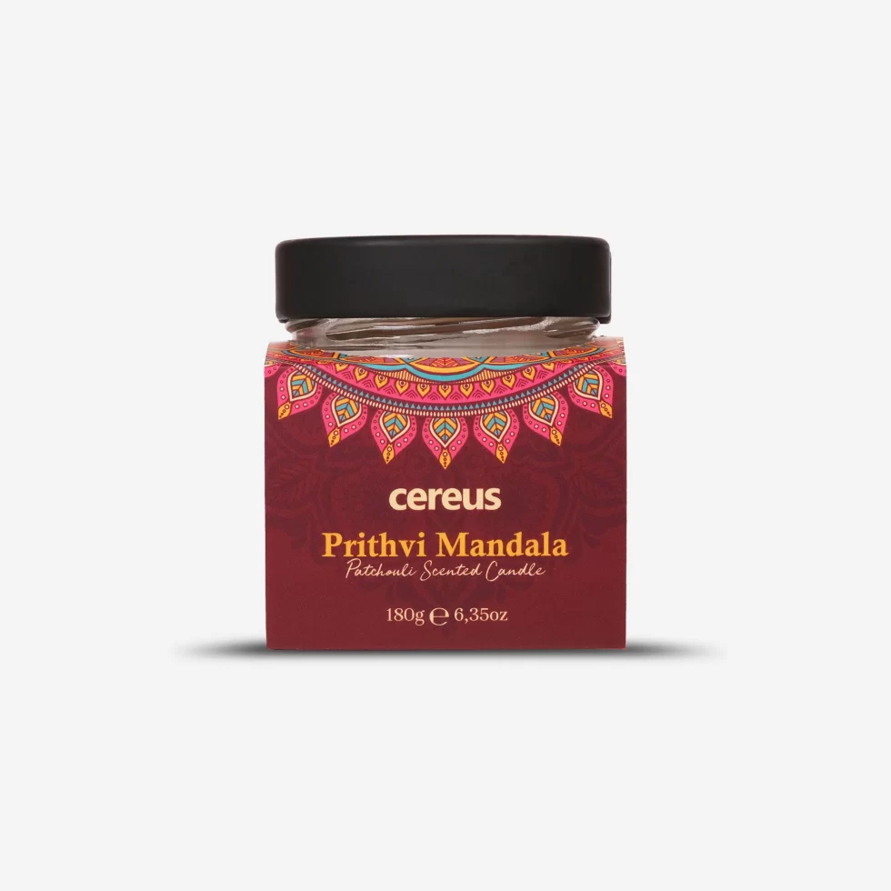 Cereus Prithvi Mandala Paçuli Kokulu Kavanoz Doğal Soya Mum